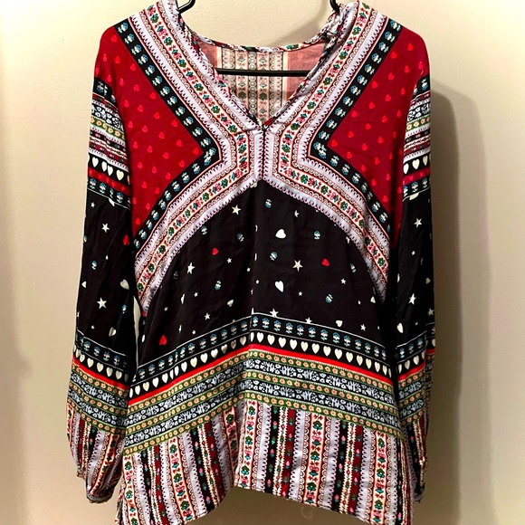 Hale Bob Tops - Hale Bob Boho Alice Satin Tunic